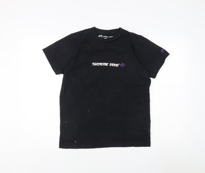 Uniqlo Boys Black Pokémon T-Shirt with Graphic Print, Age 13