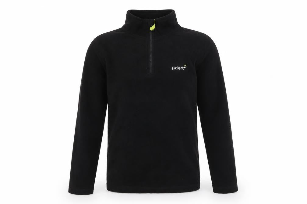 Front view of Gelert boys’ black fleece pullover sweatshirt 11-12 yrs