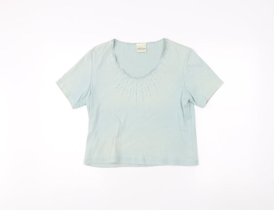 Womens UK Size 10 Eastex Blue Basic T-Shirt