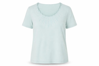 Womens UK Size 10 Eastex Blue Basic T-Shirt