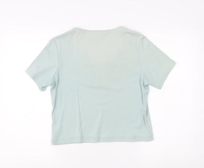 Womens UK Size 10 Eastex Blue Basic T-Shirt