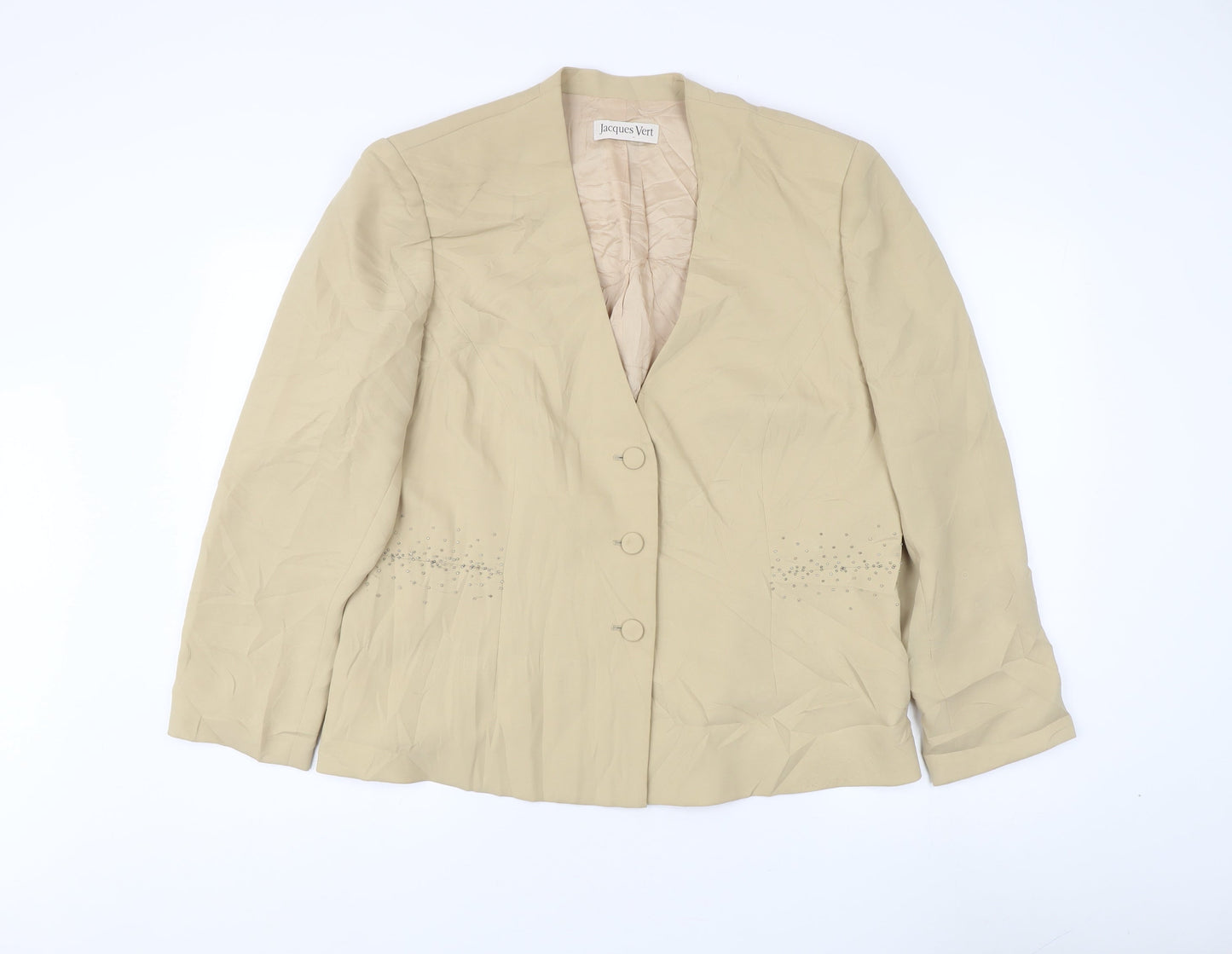 Jacques Vert Women's Beige Suit Jacket Size 20