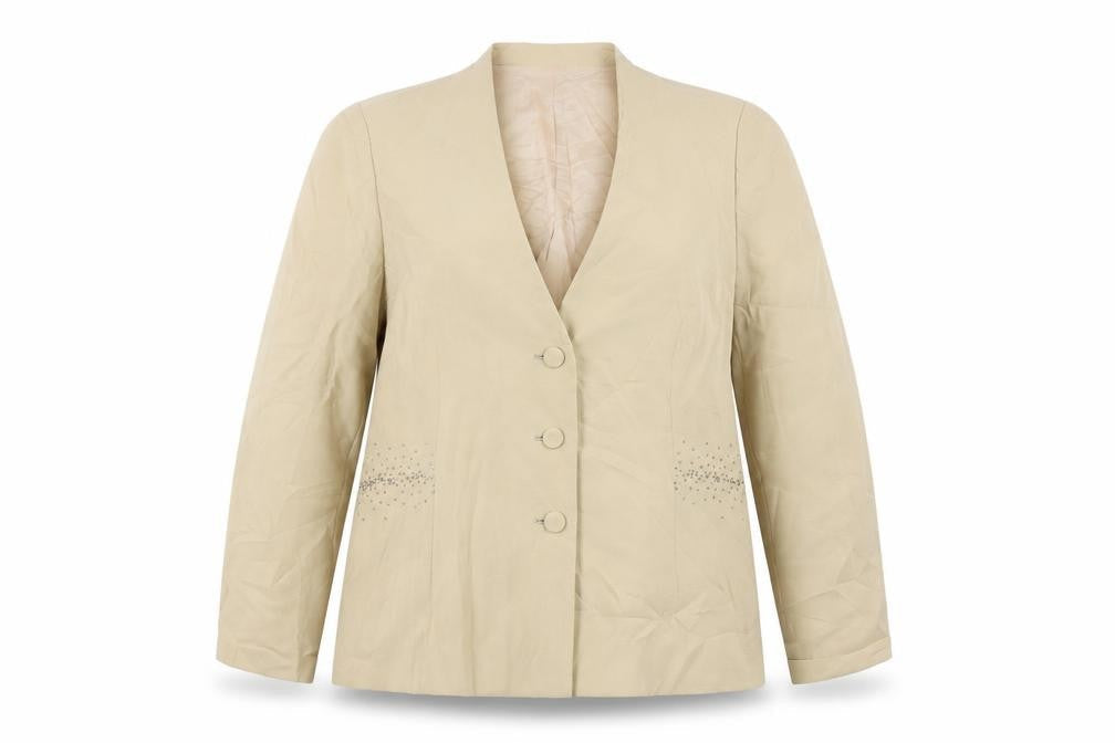 Womens UK Size 20 Jacques Vert Regular Beige Suit Jacket