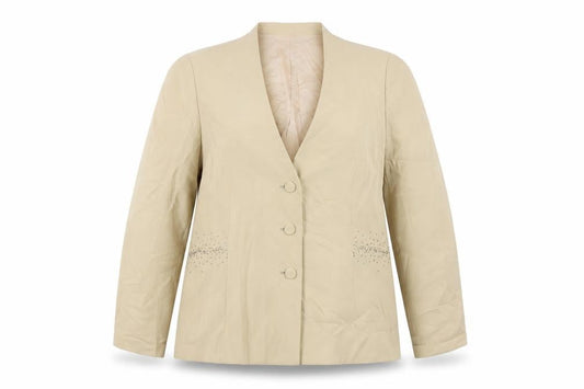 Womens UK Size 20 Jacques Vert Regular Beige Suit Jacket