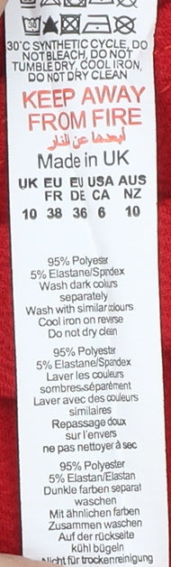 Boohoo Women’s Red Bodycon Dress, Size 10, Sleeveless