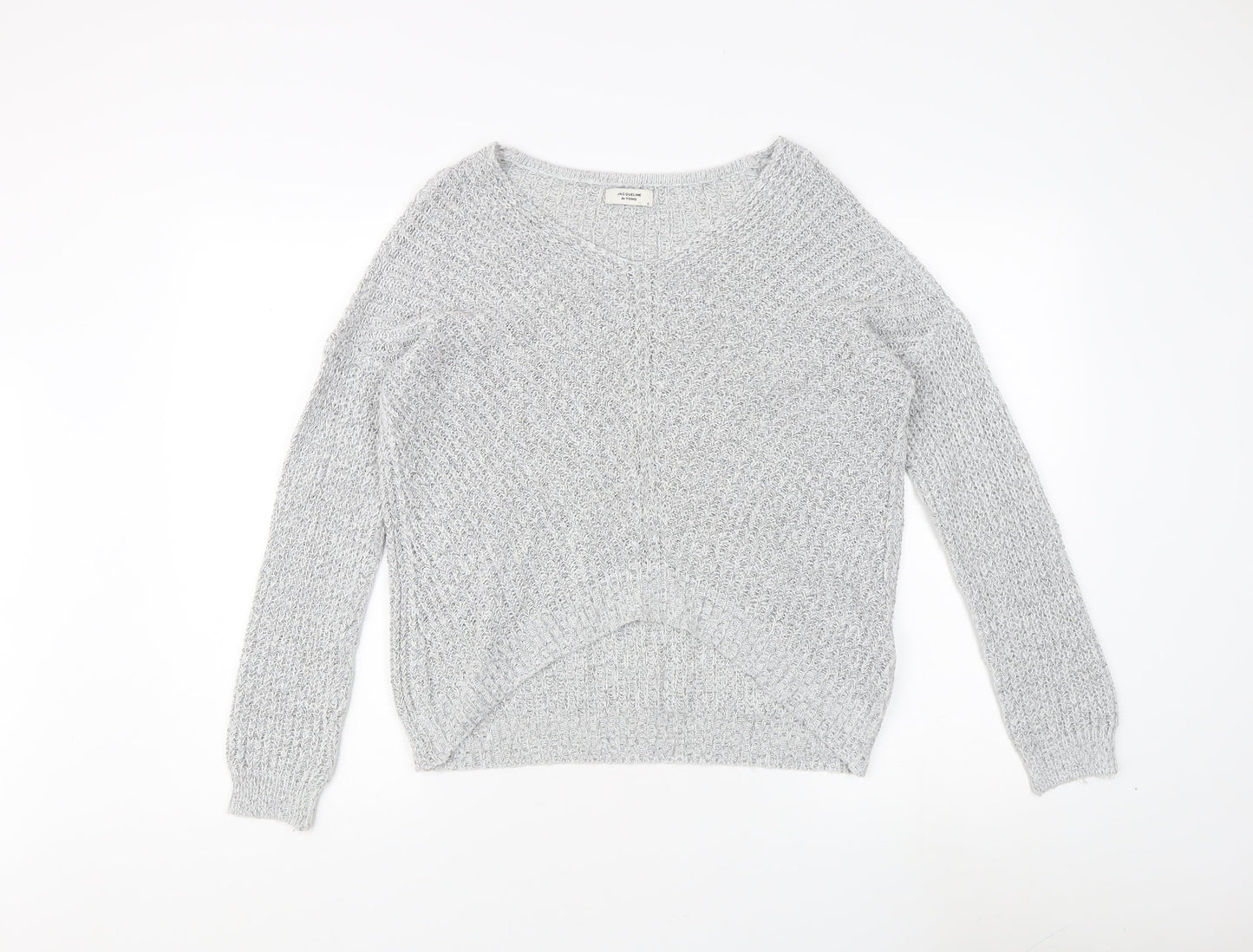 Womens UK Size S Jacqueline de Yong Grey Pullover Jumper