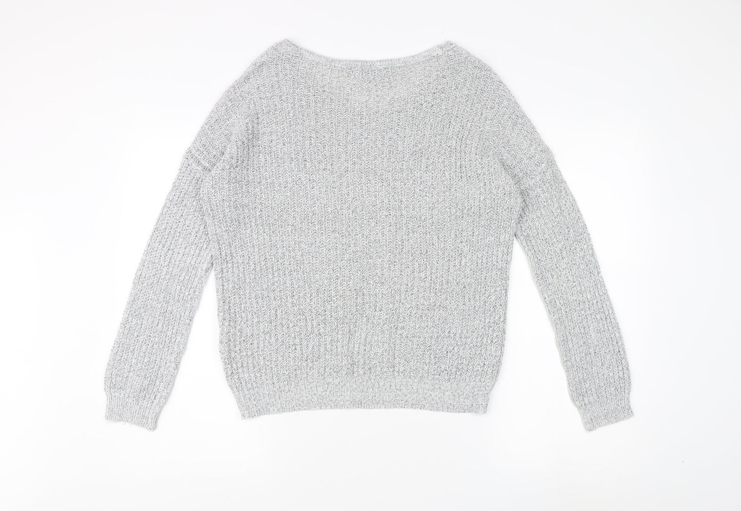 Womens UK Size S Jacqueline de Yong Grey Pullover Jumper