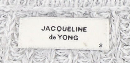 Womens UK Size S Jacqueline de Yong Grey Pullover Jumper
