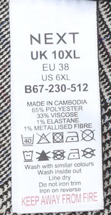 Next Women's Multicoloured Pleated Skirt 10XL