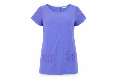 White Stuff Blue Linen Shift Dress, Size 10, Women's Casual Wear