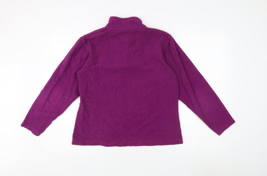 Regatta Women's Purple Fleece Henley Sweatshirt Size 12