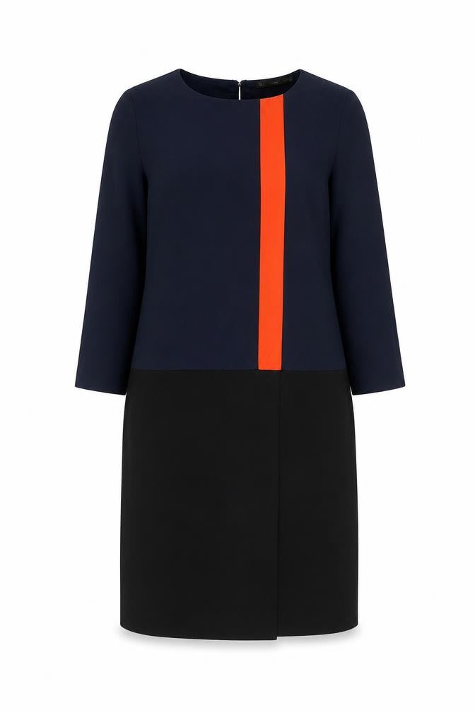 Zara Women's Blue Colourblock Dress, Size S