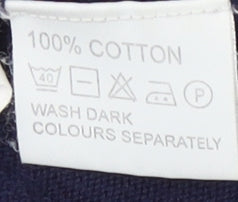 Kangol Blue Men's Pullover Jumper, Size S, V-Neck, Cotton