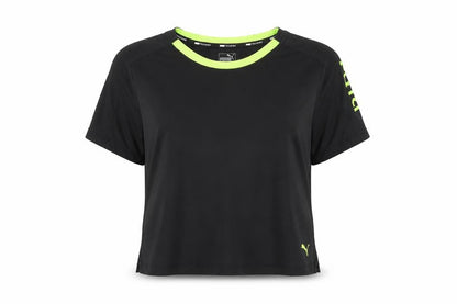 Front view of Puma Black T-Shirt - unisex l gym & training jersey