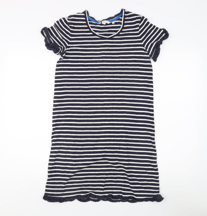 Boden Women's Black Striped T-Shirt Dress Size 10