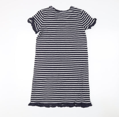 Boden Women's Black Striped T-Shirt Dress Size 10