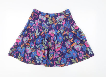 Fat Face Women's Multicoloured A-Line Floral Skirt Size 8