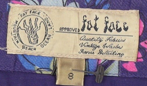 Fat Face Women's Multicoloured A-Line Floral Skirt Size 8