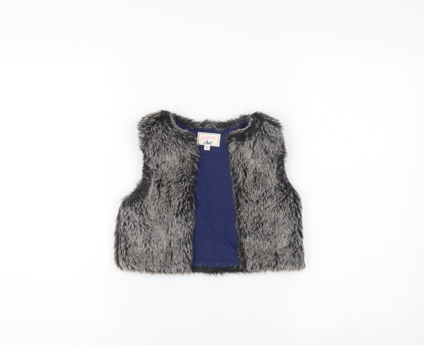 Montaray Girls Grey Faux Fur Waistcoat 4-5 Years