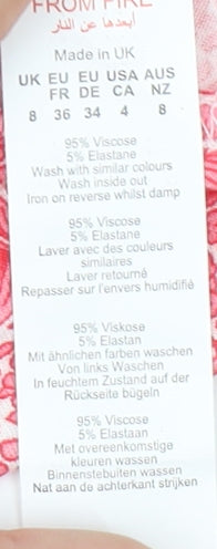 Boohoo Women's Pink Floral Slip Dress Size 8