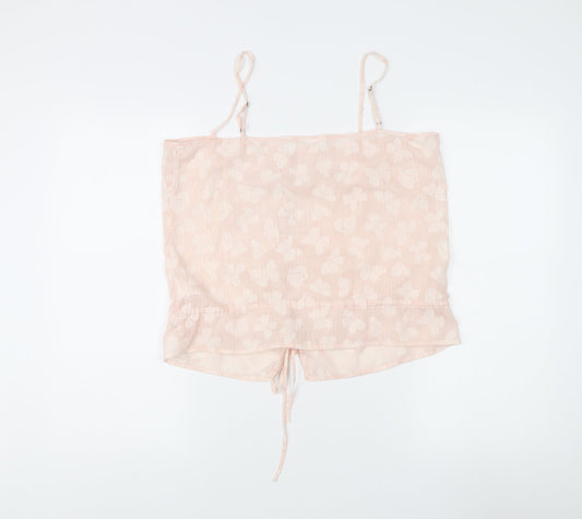 Ben Sherman Pink Camisole Blouse Women L Summer Floral