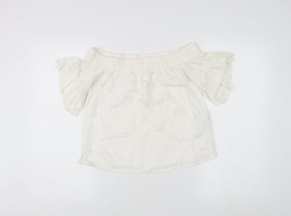 AllSaints Women's Off the Shoulder Ivory Blouse XS