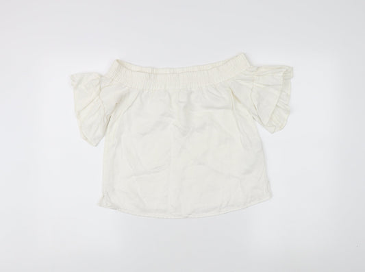 AllSaints Women's Off the Shoulder Ivory Blouse XS