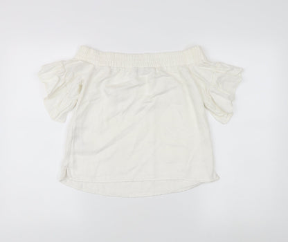 AllSaints Women's Off the Shoulder Ivory Blouse XS