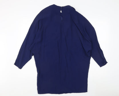 Womens UK Size 12 Reiss Blue Tunic Blouse