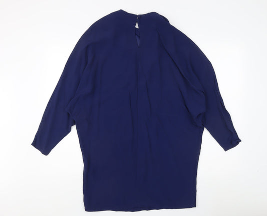 Womens UK Size 12 Reiss Blue Tunic Blouse