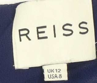 Womens UK Size 12 Reiss Blue Tunic Blouse