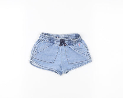 Joules Girls Blue Knit Shorts Age 3 Years