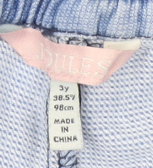 Joules Girls Blue Knit Shorts Age 3 Years