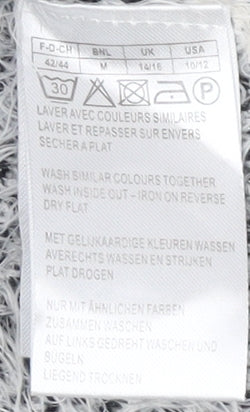 Damart Women's White Geometric Cardigan M