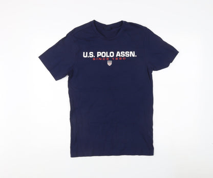 Unisex Adults UK Size XS U.S. Polo Assn. Blue Basic T-Shirt