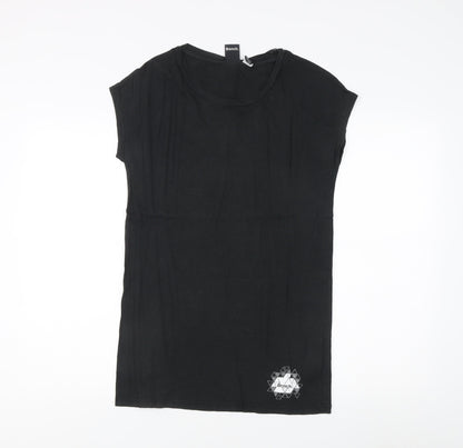 Womens UK Size S Bench Black Basic T-Shirt