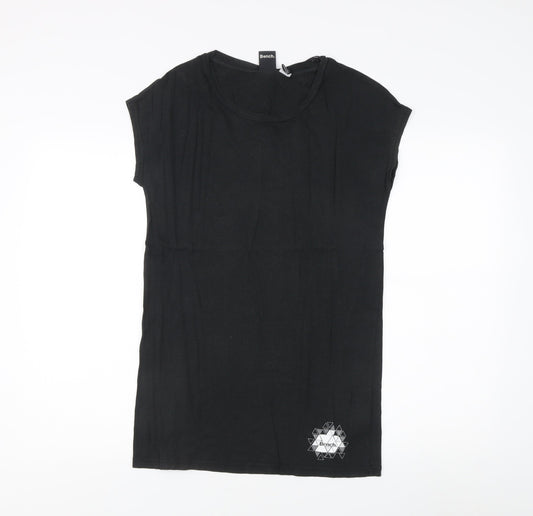 Womens UK Size S Bench Black Basic T-Shirt