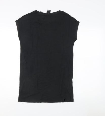 Womens UK Size S Bench Black Basic T-Shirt