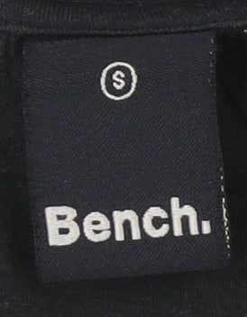 Womens UK Size S Bench Black Basic T-Shirt