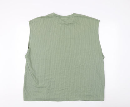 UK Size 2XL ASOS DESIGN Green Basic Tank