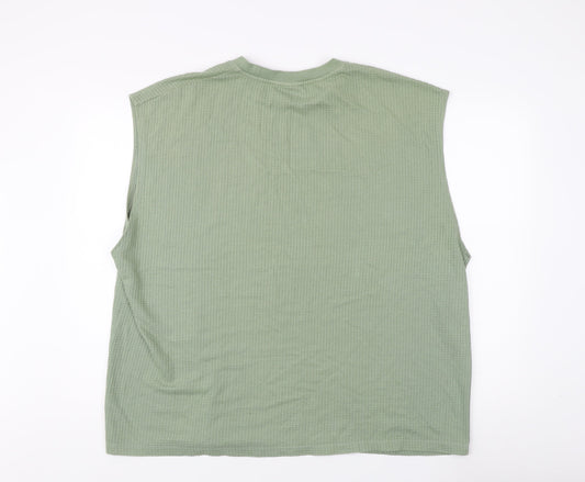 UK Size 2XL ASOS DESIGN Green Basic Tank