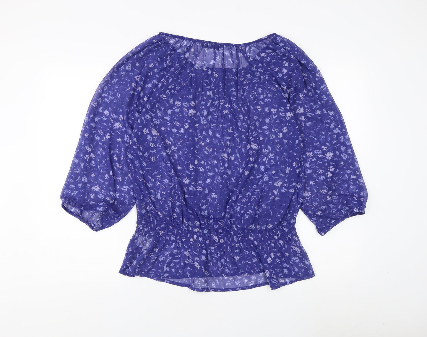 Womens UK Size M Fransa Blue Tunic Blouse