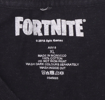 Mens UK Size XL Fortnite Black  T-Shirt