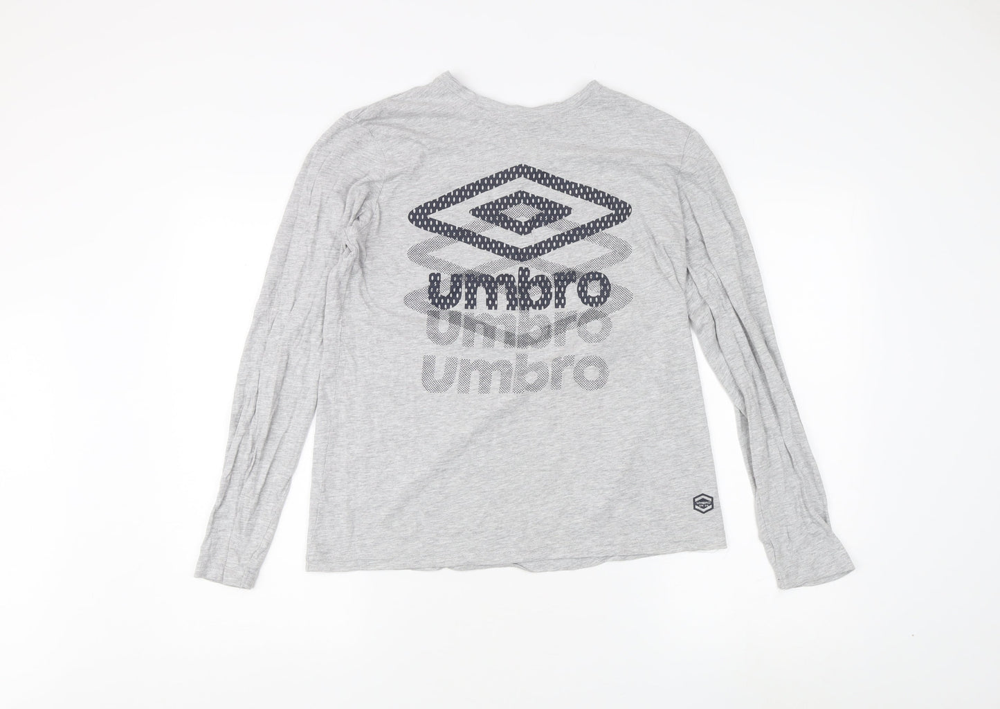 Umbro Men's Grey Long Sleeve T-Shirt M