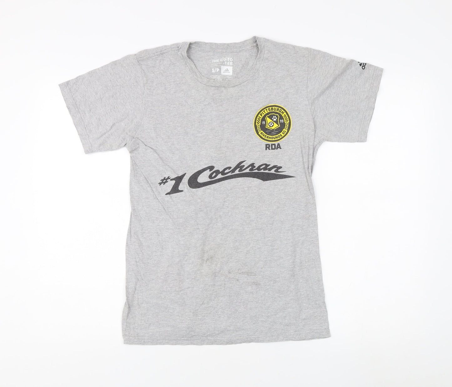 Adidas Men's Grey S T-Shirt Sports Casual