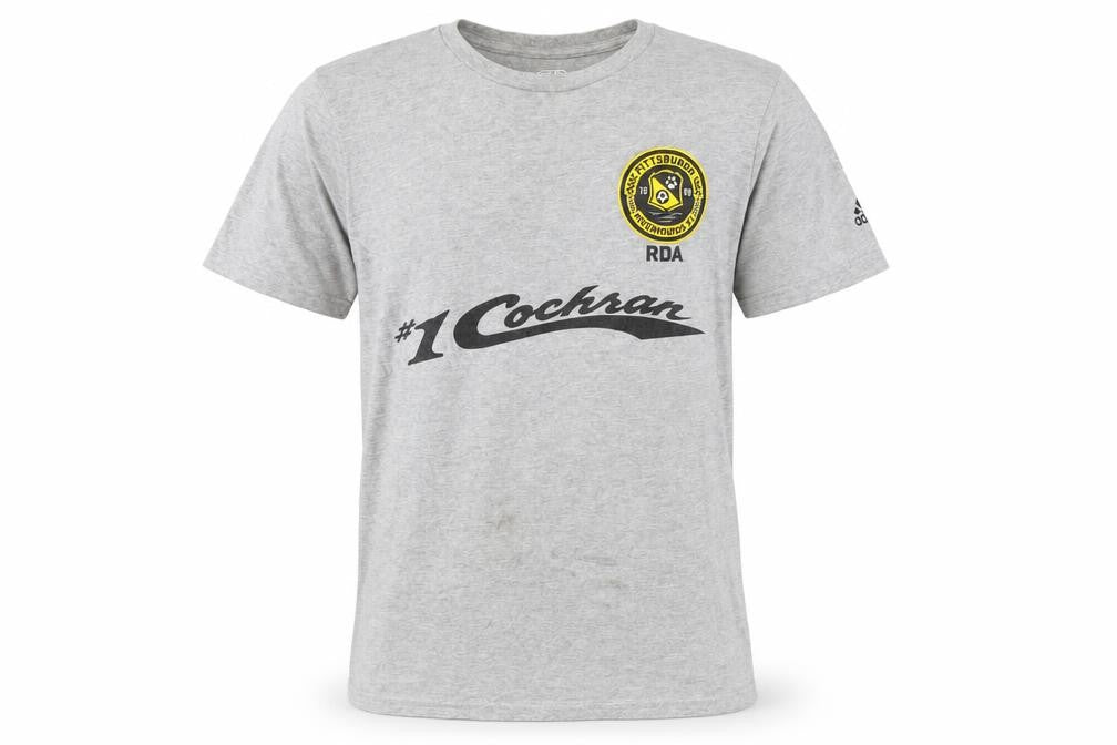 Front view of Adidas Men's Grey S T-Shirt Sports Casual