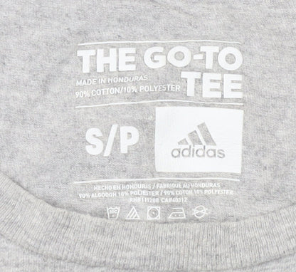 Adidas Men's Grey S T-Shirt Sports Casual