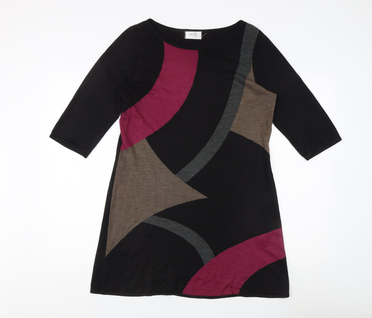 Womens UK Size M Wallis Multicoloured Tunic Jumper