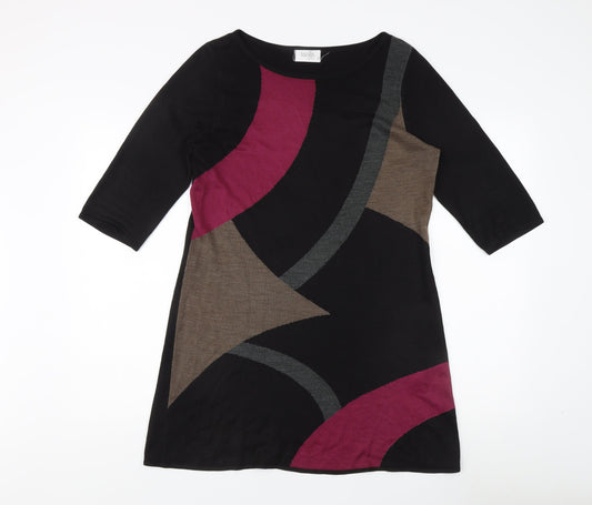 Womens UK Size M Wallis Multicoloured Tunic Jumper