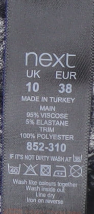 Womens UK Size 10 NEXT Black Tunic Blouse